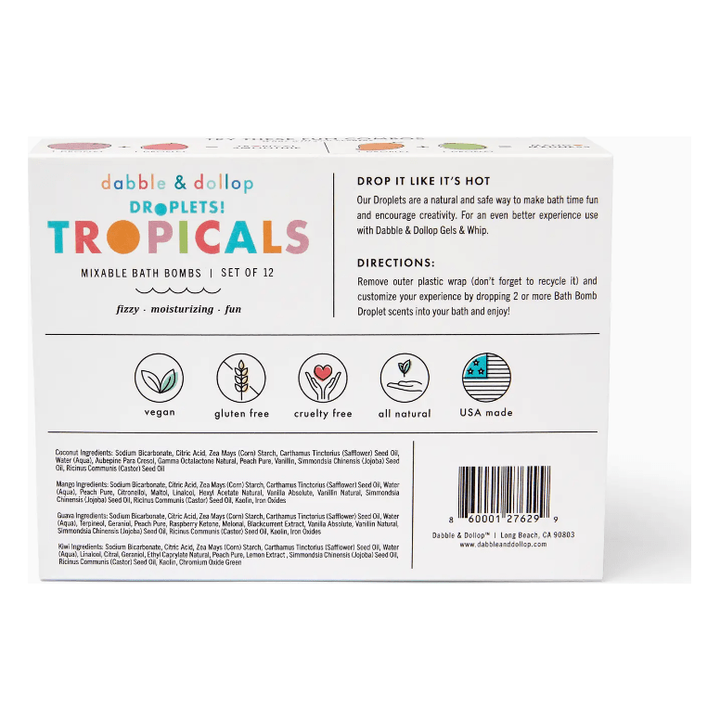 Dabble &amp; Dollop Natural Bath Bombs Tropical Natural Toiletries Dabble &amp; Dollop   