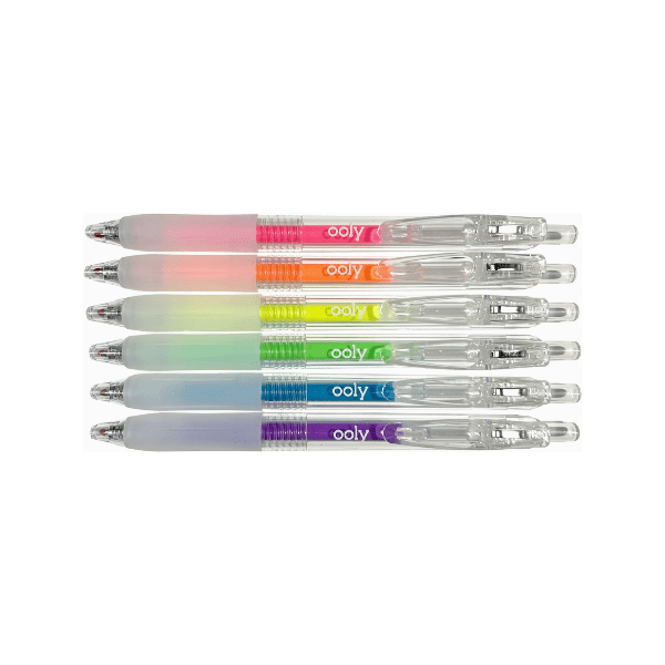 Ooly Jelly Gloss Neon Multi-Surface Deco Gel Pens - Set of 6 Pens Ooly