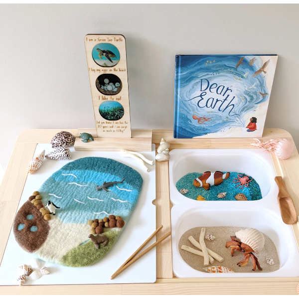 Tara Treasures Felt Sea, Beach, &amp; Rockpool Play Mat Playscape Felt Toy Tara Treasures