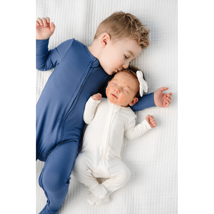 Lou Lou &amp; Company Zippered Footie- Harrison Ribbed Footie Lou Lou &amp; Company