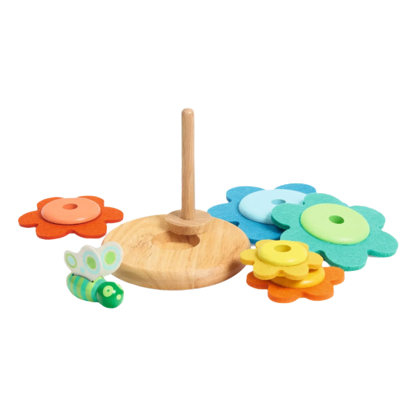 Djeco Butterflower Wooden Puzzle Sorting &amp; Stacking Toys Djeco