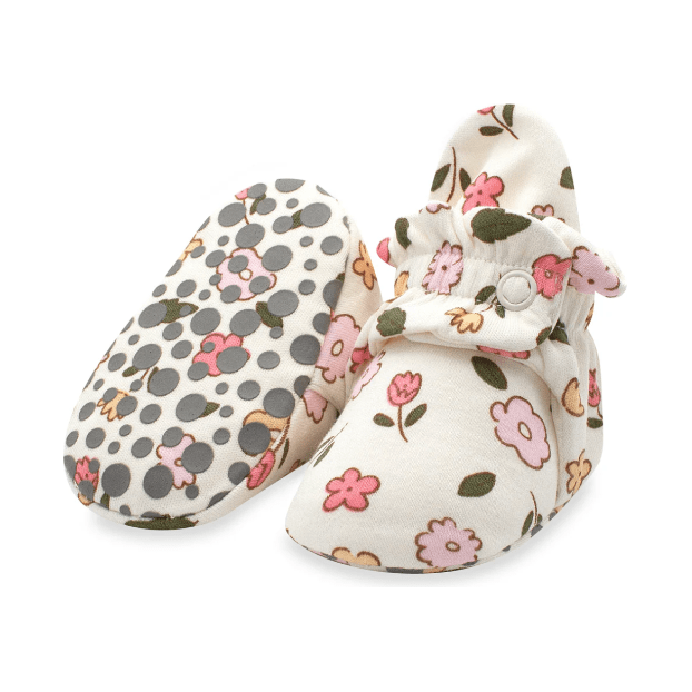 Zutano Organic Cotton Gripper Baby Bootie Footwear Zutano Wildflowers 3 Months