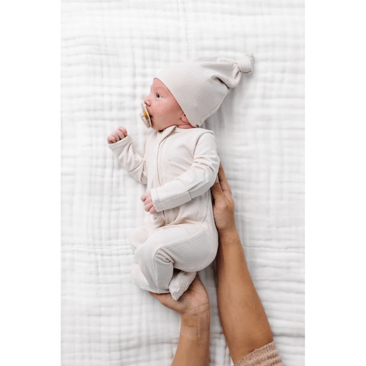 Lou Lou &amp; Company Zippered Footie- Cove Ribbed Footie Lou Lou &amp; Company