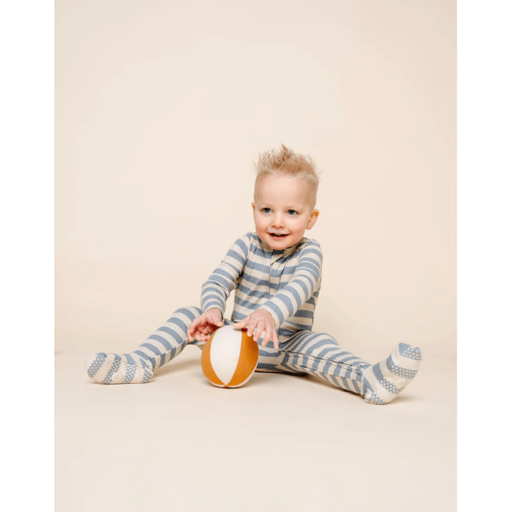 Lou Lou &amp; Company Zippered Footie- Lincoln Ribbed Footie Lou Lou &amp; Company