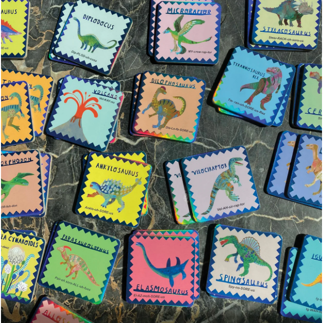 eeBoo Shiny Dinosaur Memory &amp; Matching Game Puzzles &amp; Mazes eeBoo