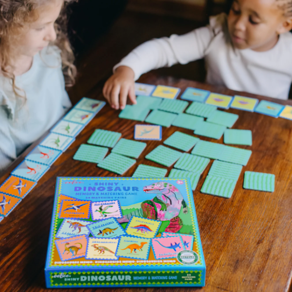 eeBoo Shiny Dinosaur Memory &amp; Matching Game Puzzles &amp; Mazes eeBoo