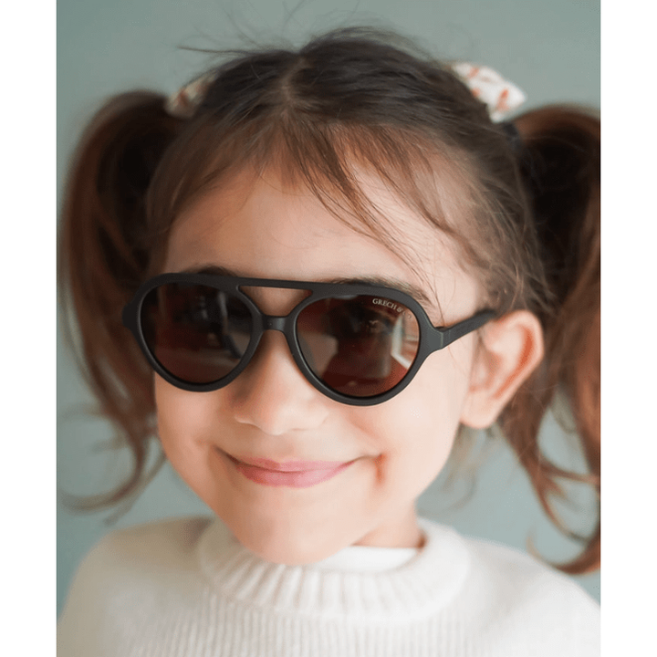 Grech &amp; Co Aviator Polarized Sunglasses- Black Sunglasses GRECH &amp; CO.