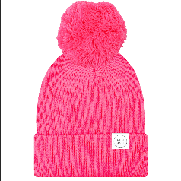 Lou Lou &amp; Company Beanie With Pom hat Lou Lou &amp; Company Neon Pink
