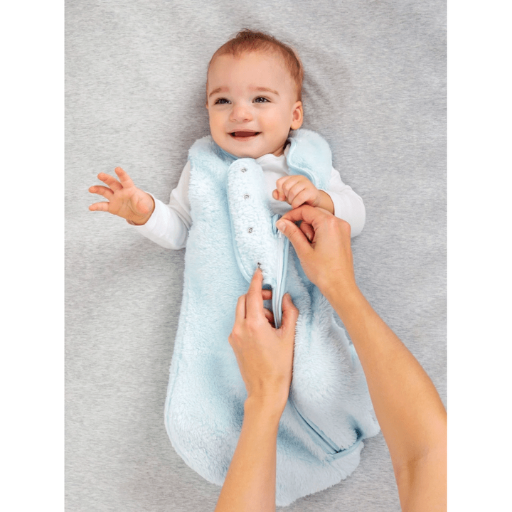 Little Giraffe Stretch Chenille Dreamsack- Blue Swaddles &amp; Blankets Little Giraffe