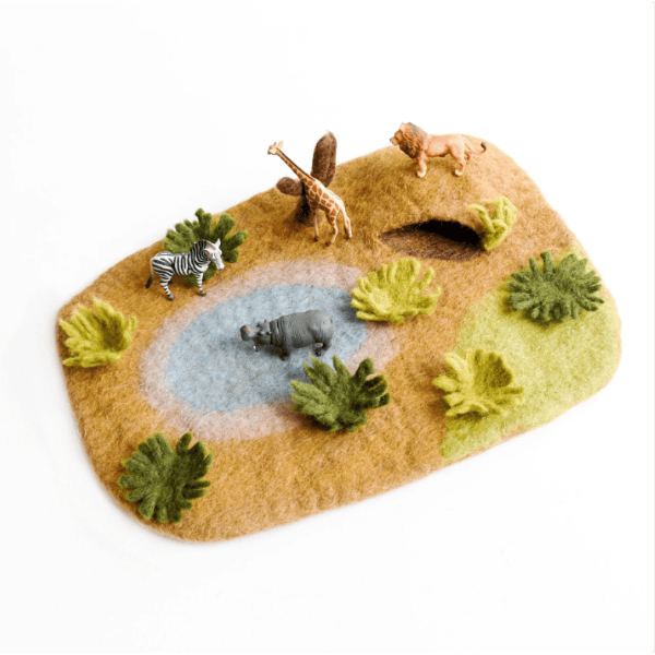 Tara Treasures Safari Play Mat Playscape Felt Toy Tara Treasures