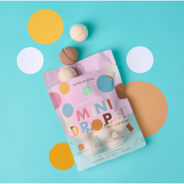 Dabble &amp; Dollop Mini Drops Bath Bombs - Sweet Treat Bath Time Dabble &amp; Dollop