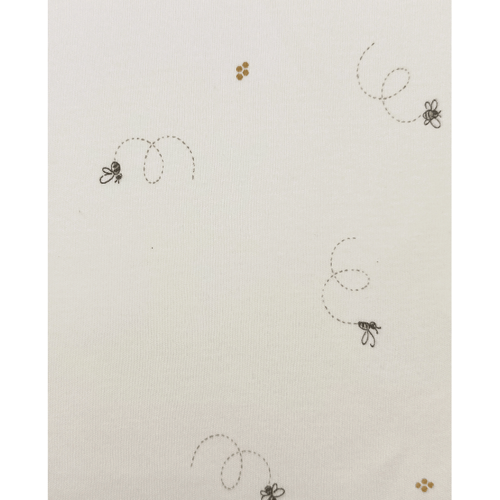 Colored Organics Peyton Zipper Sleeper- Bee/Pewter Footie Colored Organics