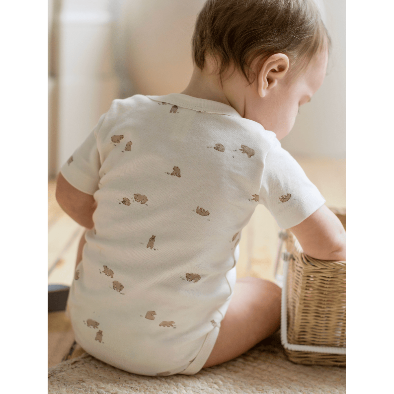 Colored Organics Afton Bodysuit- Bear/Truffle + Thyme Bodysuit Colored Organics