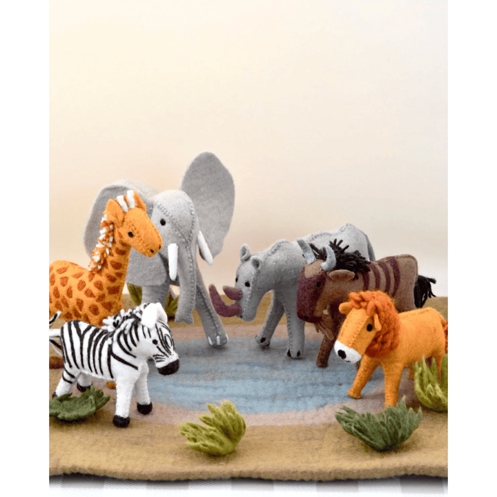 Tara Treasures Felt Safari Animals Toys- Set of 6 Felt Toy Tara Treasures