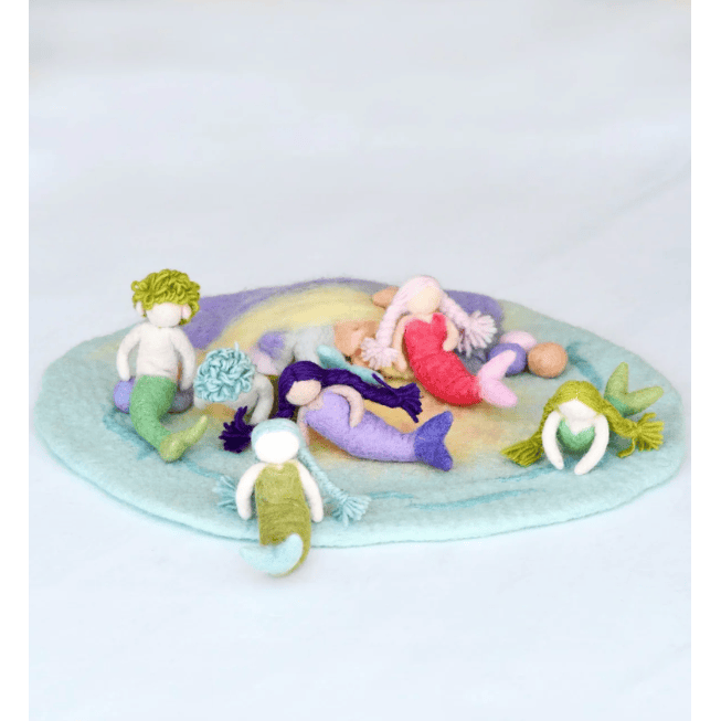 Tara Treasures Felt Waldorf Mermaid - Purple Hair Felt Toy Tara Treasures
