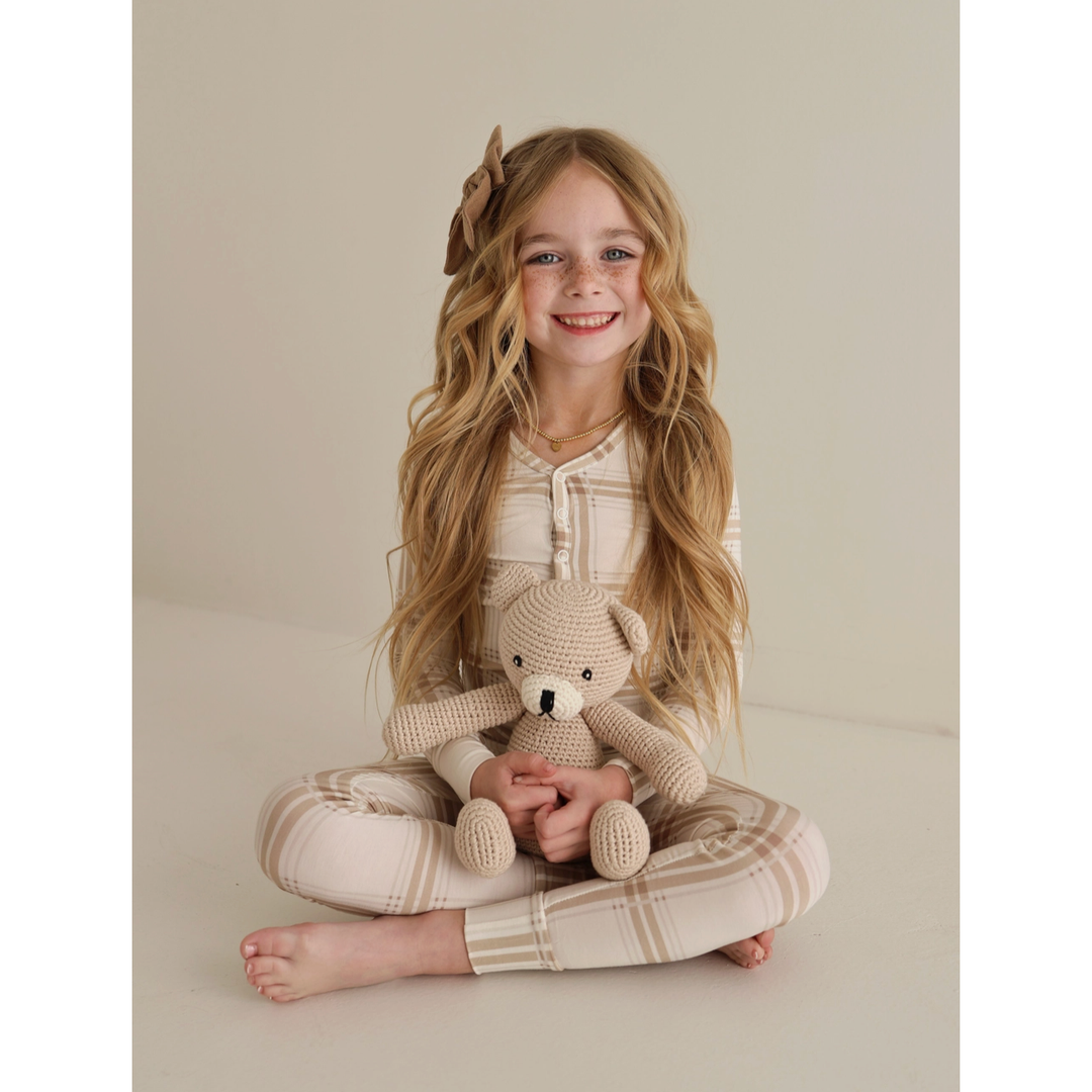 Forever French Bamboo Two Piece Pajama Set- Ellis Plaid Toddler Clothing Forever French Baby