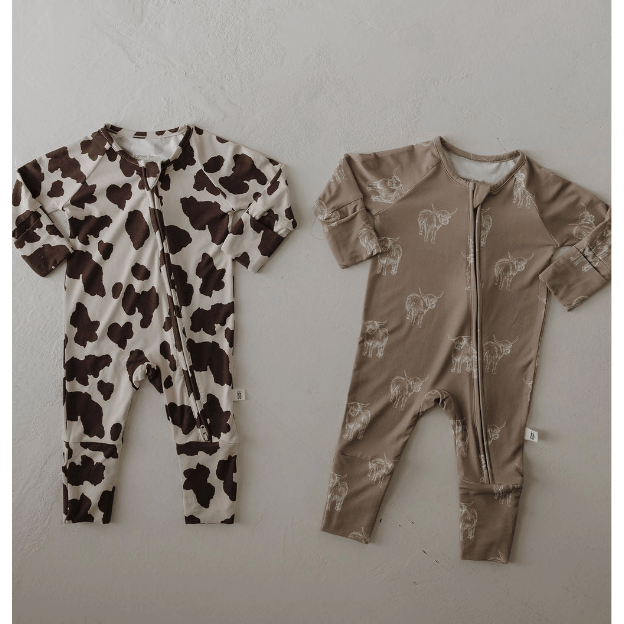 Forever French Bamboo Zip Pajamas - Highland Romper Forever French Baby
