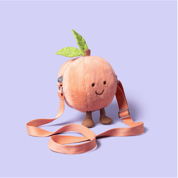 Jellycat Amuseables Peach Shoulder Bag Bags Jellycat
