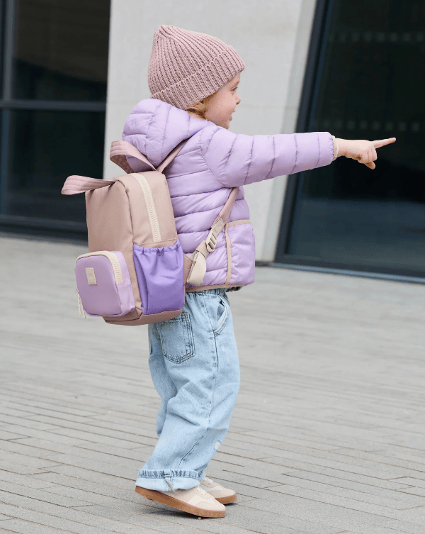 7AM Oxford Backpack, Mini- Almond, Light Purple, Ash Rose Backpack 7AM
