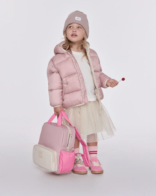 7AM Oxford Backpack, Mini- Ash Rose, Ecru, Pink Backpack 7AM
