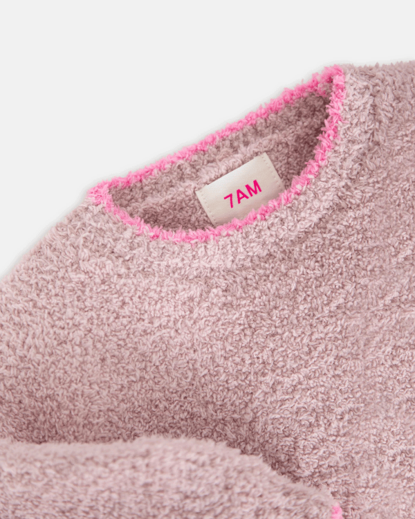 7AM Boxy Sweater, Fuzzy- Ash Rose Sweater 7AM