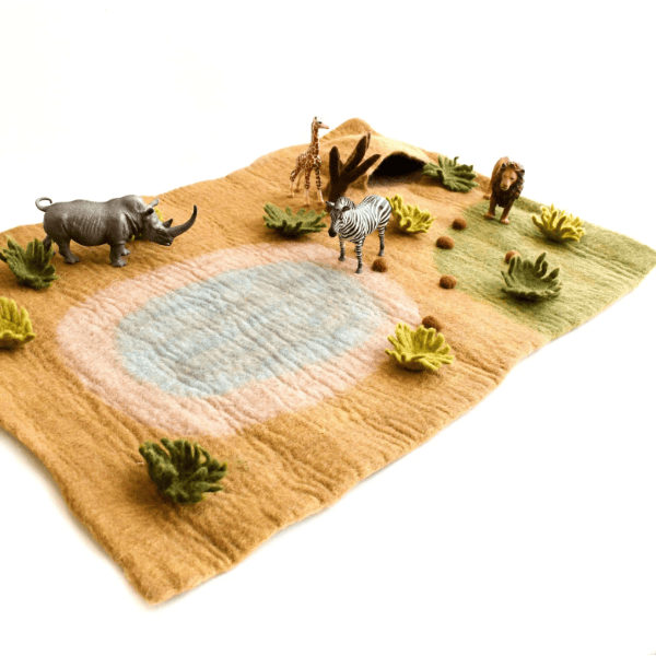 Tara Treasures Safari Play Mat Playscape- Large Felt Toy Tara Treasures