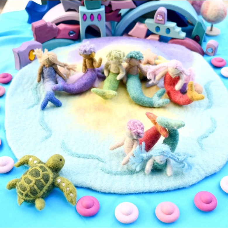 Tara Treasures Mermaid Cove Play Mat Playscape Felt Toy Tara Treasures