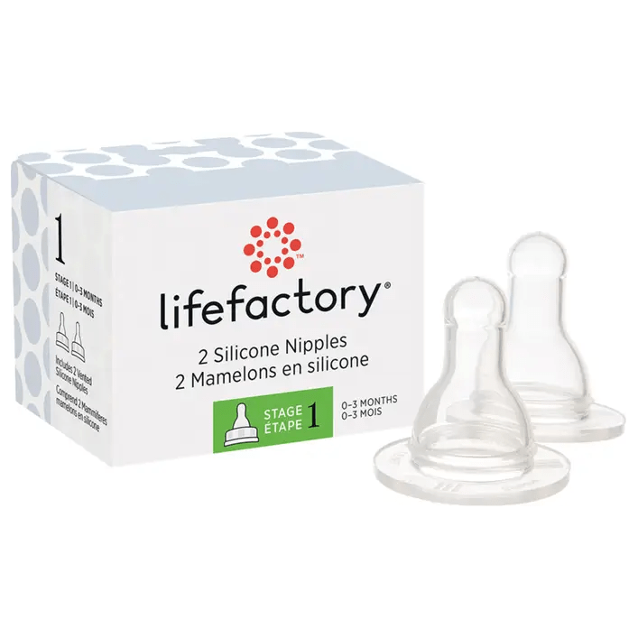 Lifefactory Bottle Nipples - 2 Pack Bottles &amp; Sippies Lifefactory Stage 1 (0-3 months)  