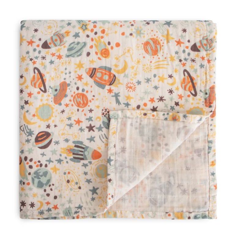 Mushie Muslin Swaddle Blanket Swaddles & Blankets Mushie Space