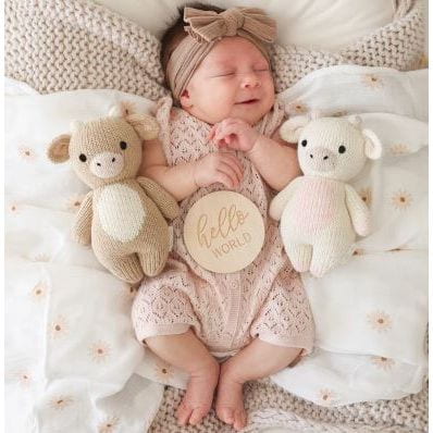 Cuddle + Kind Baby Cow Strawberry Baby Animal Collection Cuddle + Kind