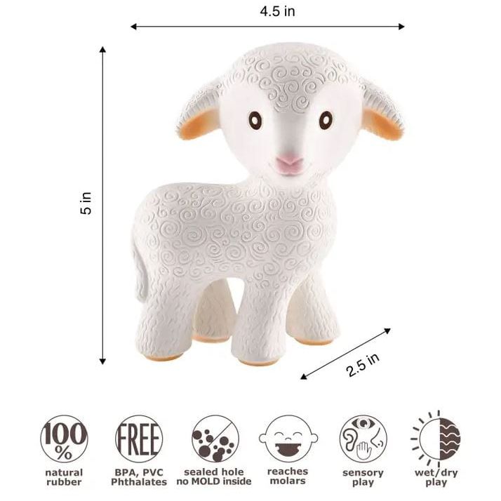 CaaOcho Natural Rubber Teether Lamb Bath Time CaaOcho