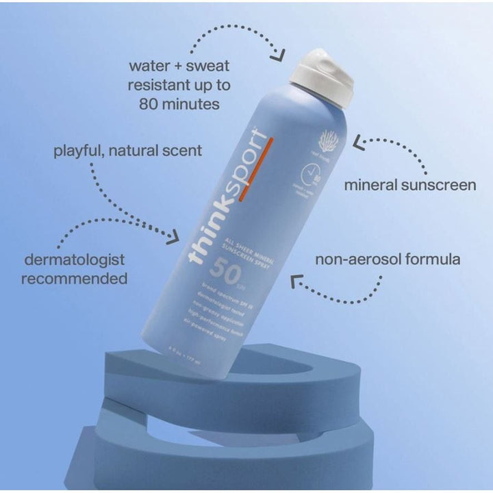 Thinkbaby Sport - All Sheer Mineral Sunscreen Spray SPF 50 Sun &amp; Insect Protection ThinkBaby