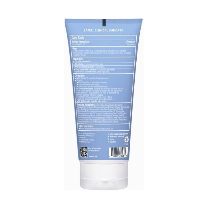 Thinkbaby Sport Spf 50 Clear Zinc Sunscreen (6oz), Ewg Verified Sun &amp; Insect Protection ThinkBaby