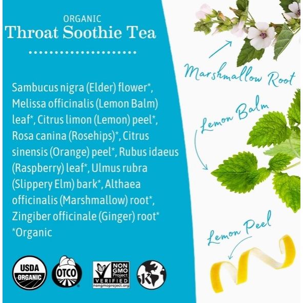 Earth Mama Organics Throat Soothie Tea Supplements &amp; Remedies Earth Mama Organics   