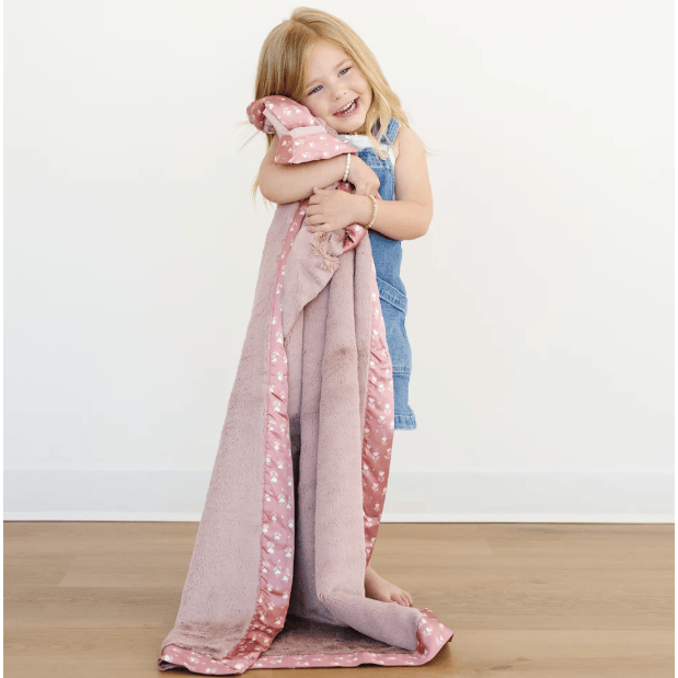 Saranoni Satin Border Receiving Blankets Swaddles &amp; Blankets Saranoni Tulip