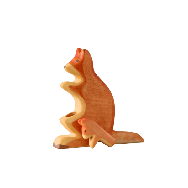 HolzWald Kangaroo with Baby Wooden Toys HolzWald   