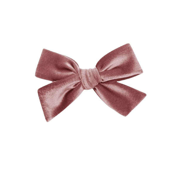 Lou Lou &amp; Company Velvet Bow Clip- Single Large Hair clip Lou Lou &amp; Company Rose  