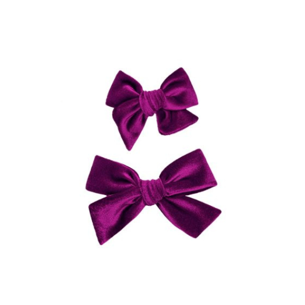 Lou Lou &amp; Company Velvet Bow Clip- Single Small Hair clip Lou Lou &amp; Company   