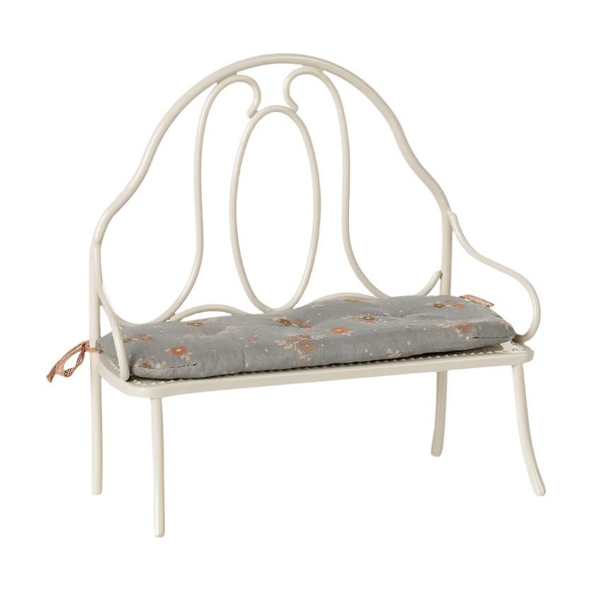 Maileg Vintage bench, Miniature - Off white Miniature Dollhouse Furniture Maileg