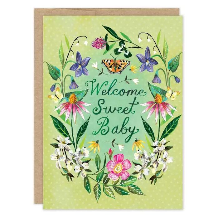 Biely & Shoaf Garden Welcome Sweet Baby Card Greeting Card Biely & Shoaf