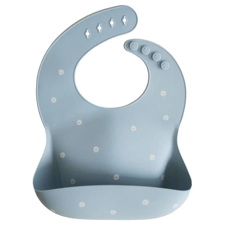 Mushie Silicone Baby Bib Mealtime Mushie White Daisy