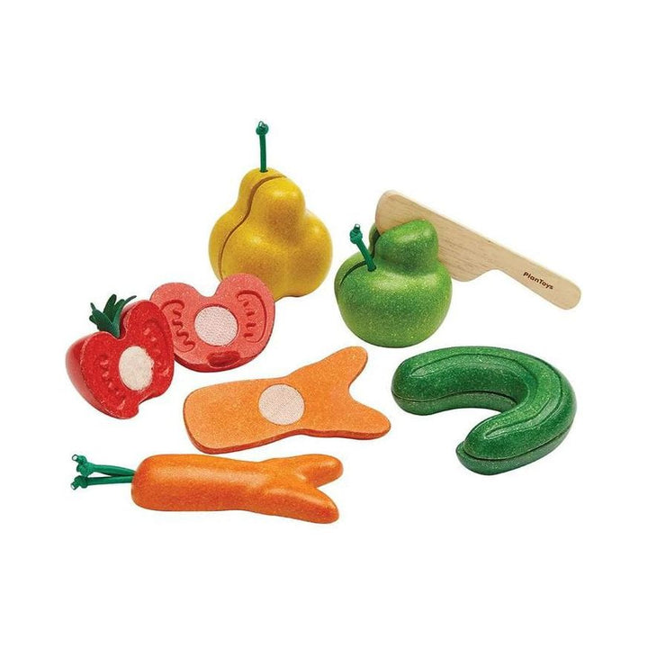 Plan Toys Wonky Fruit &amp; Vegetables Toddler And Pretend Play Plan Toys