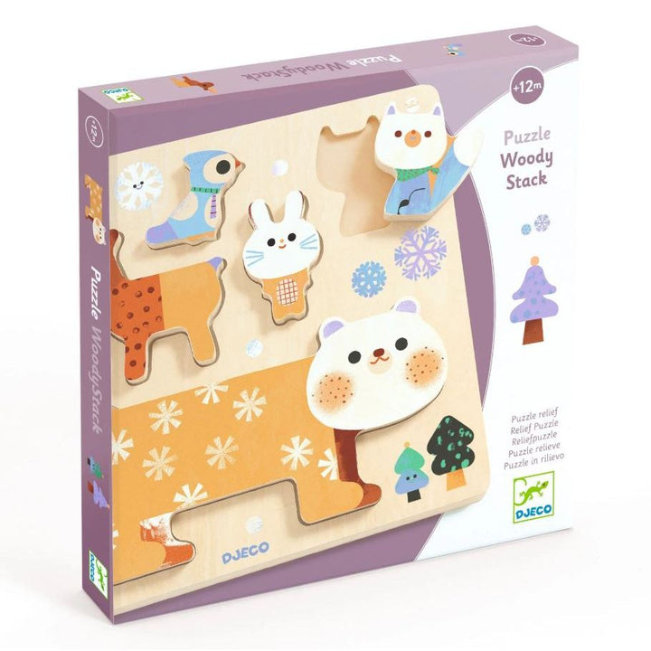 Djeco Puzzlo WoodyStack Wooden Puzzle Puzzles &amp; Mazes Djeco