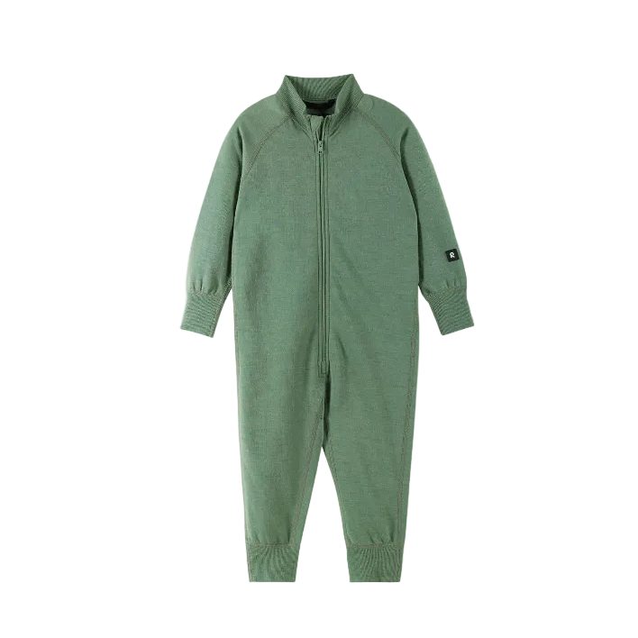 Reima Baby &amp; Toddler Merino Wool Jumpsuit Parvin Wool Jumpsuit Reima Green Clay 12-18 months