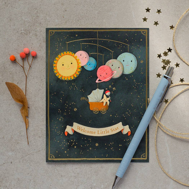 Solar System Baby Greeting Card Greeting Card JooJoo Paper