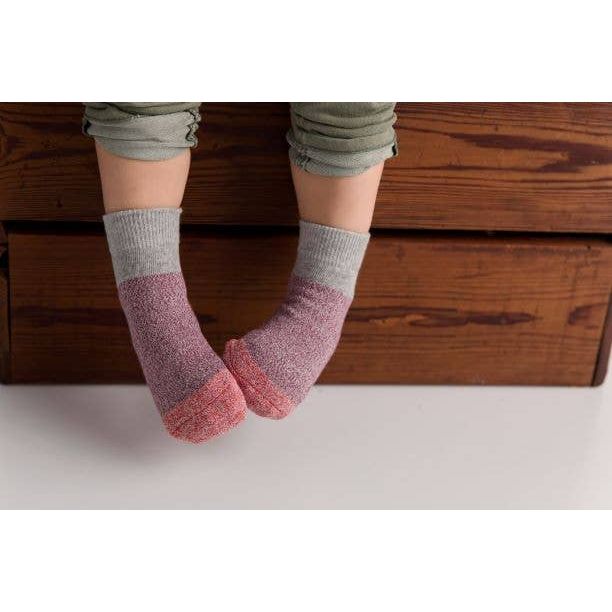 Squid Socks-Chris - Non-Slip Baby Socks Blue, Purple, Navy Color Block Socks Squid Socks