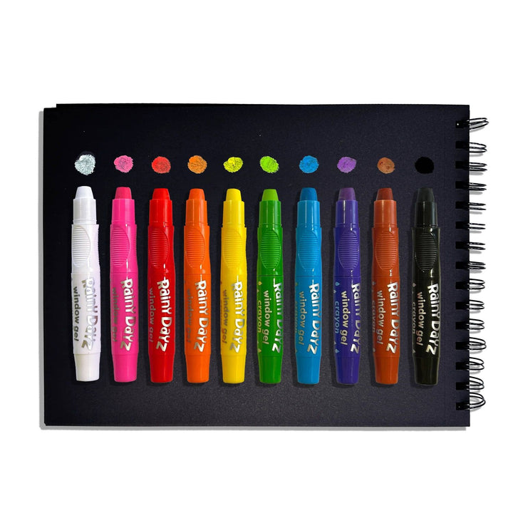 Ooly Rainy Dayz Window Gel Crayons - Set of 10 Crayons Ooly