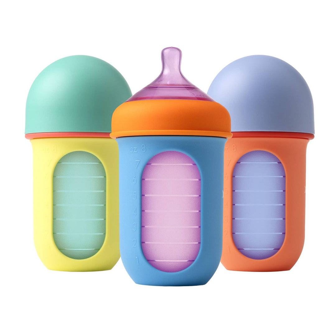 Boon Nursh Collapsioble Silicone Pouch Bottle - 8oz 3PK Bottles & Sippies Boon