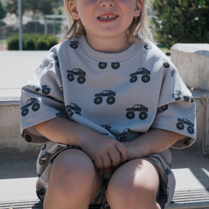 Forever French Terry Short Set | Monster Truck childrens clothing Forever French Baby