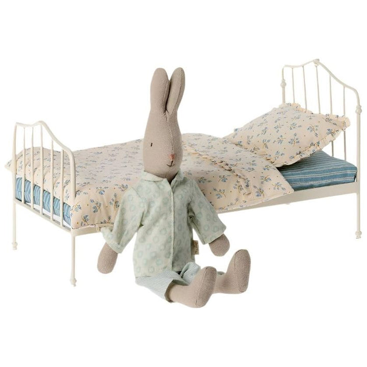 Maileg Miniature Bed - Blue Miniature Dollhouse Furniture Maileg